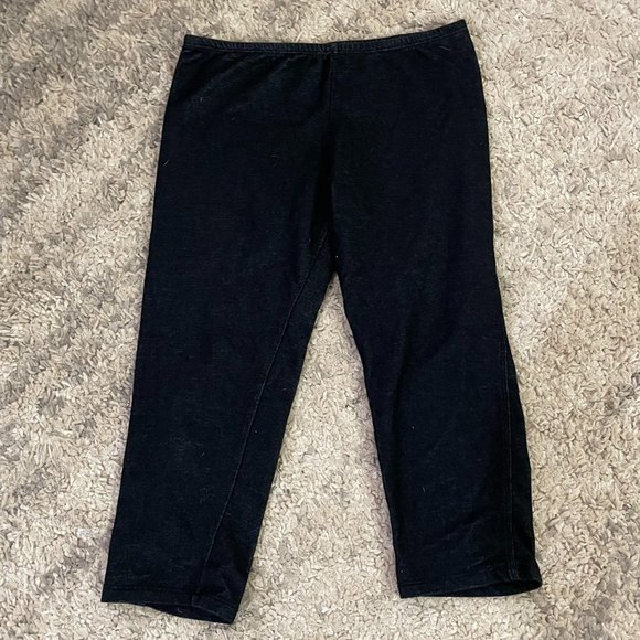 Navy Blue Jegging Cotton Caprie Shorts Girls sz Large 8/10 - Picture 1 of 2